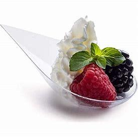 CLEAR TASTING SPOONS - 48 X 24PCS