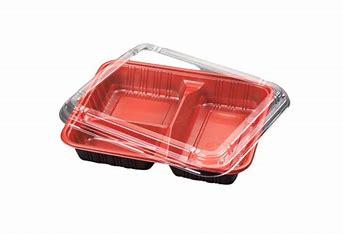 LID FOR BENTO BOX 3-COMP PET 300PCS