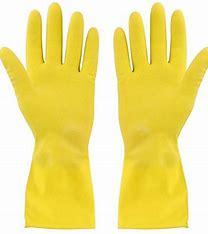 KITCHEN GLOVES LATEX LARGE YELLOW 12 PAIRS/BAG