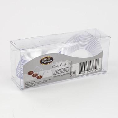 CLEAR TASTING SPOONS - 48 X 24PCS