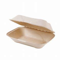 BAGASSE HINGED CONTAINER 9X6X3 2X125PCS