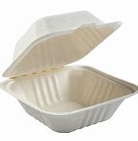 BAGASSE HINGED CONTAINER 6X6X3 4X125PCS