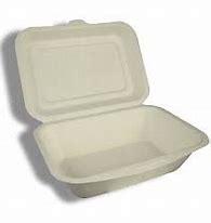 BAGASSE HINGED CONTAINER 7X5X2.5 4X125PCS