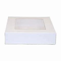 CAKE BOX 10X10X2.5 WITH WINDOW 200PCS
