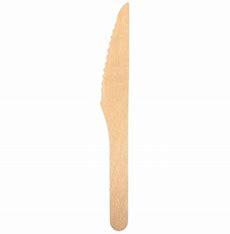 GT WOODEN CUTLERY KNIFE IN BAG 8X100CT
