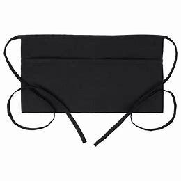 APRON 1/2 BODY BLACK - 2 POCKETS