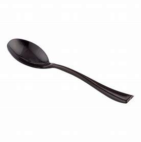 BLACK MINI SPOONS 48 x 20PCS