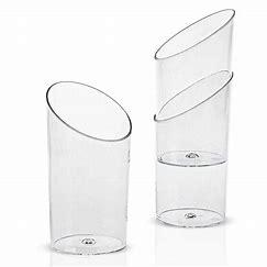CLEAR CYLINDER MOUSSE CUP W/SLANT 24 X 10PCS
