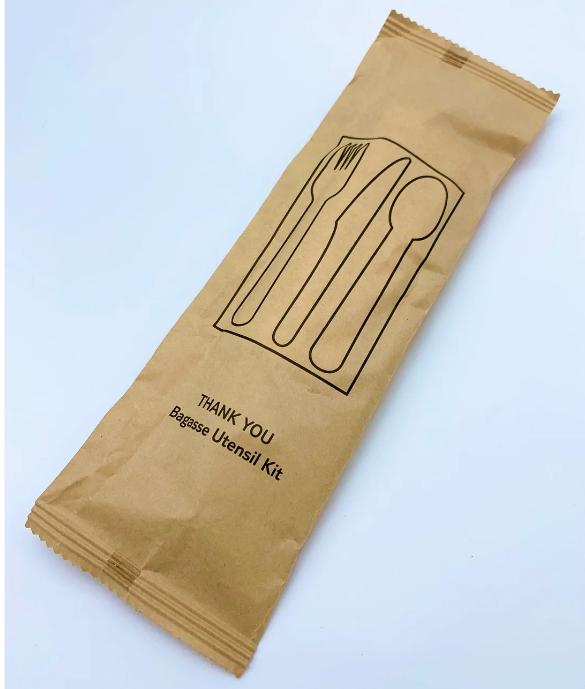 BAGASSE CUTLERY KIT (F, K, SP, NAP) 250PCS