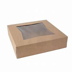 CAKE BOX 8X8X2.5 WITH WINDOW KRAFT 200PCS