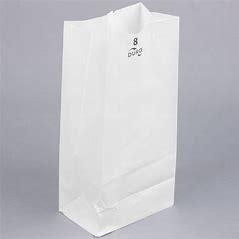 BAG PAPER #8 WHITE 500PCS