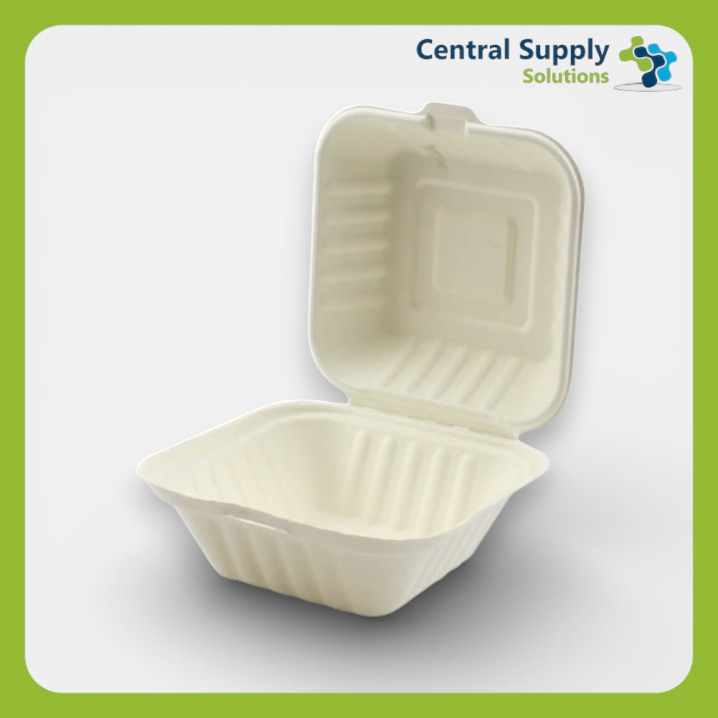 Bagasse Hinged Containers