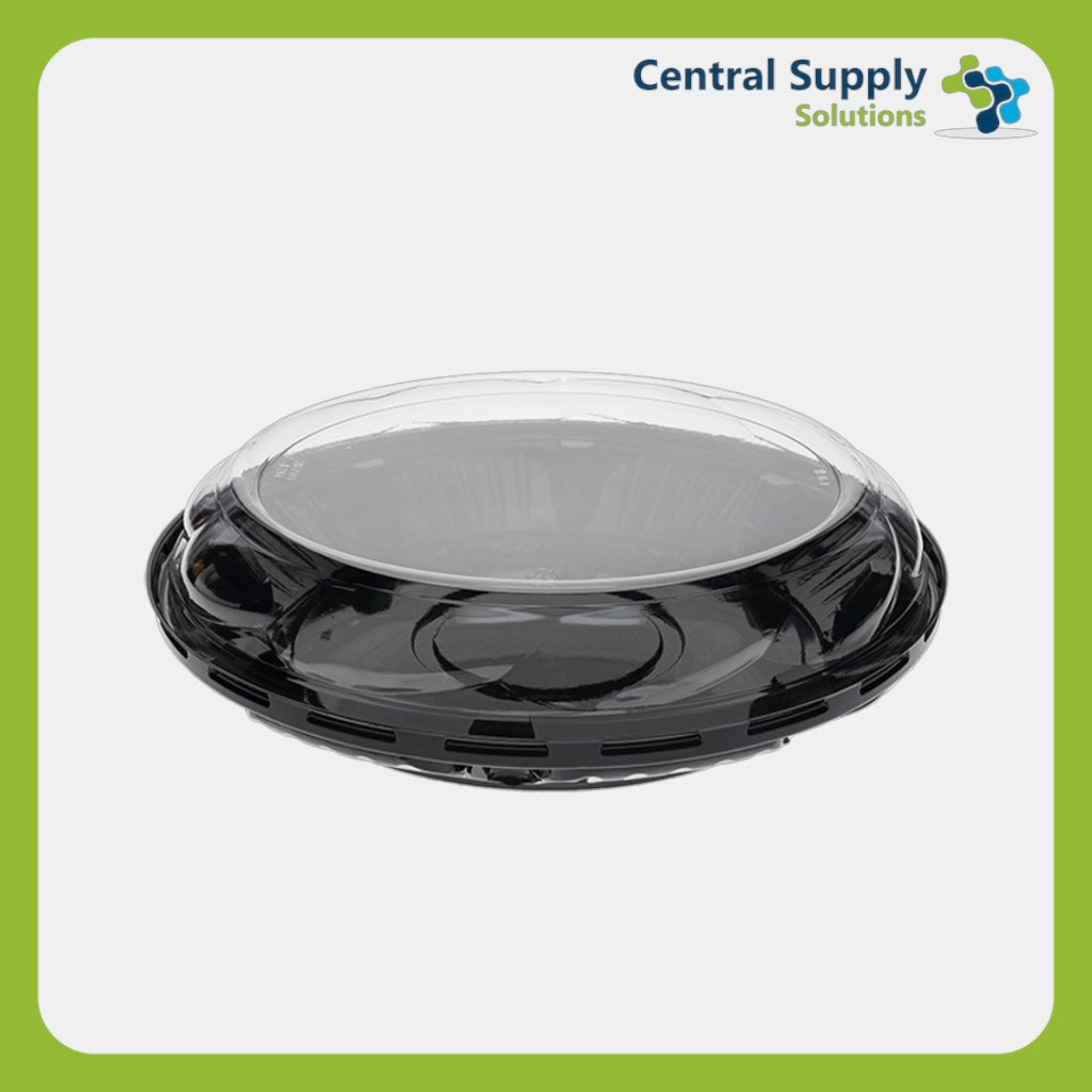 Pactiv 9" Pie Base with 1.5" Tall Swirl Dome Lid 100 Sets