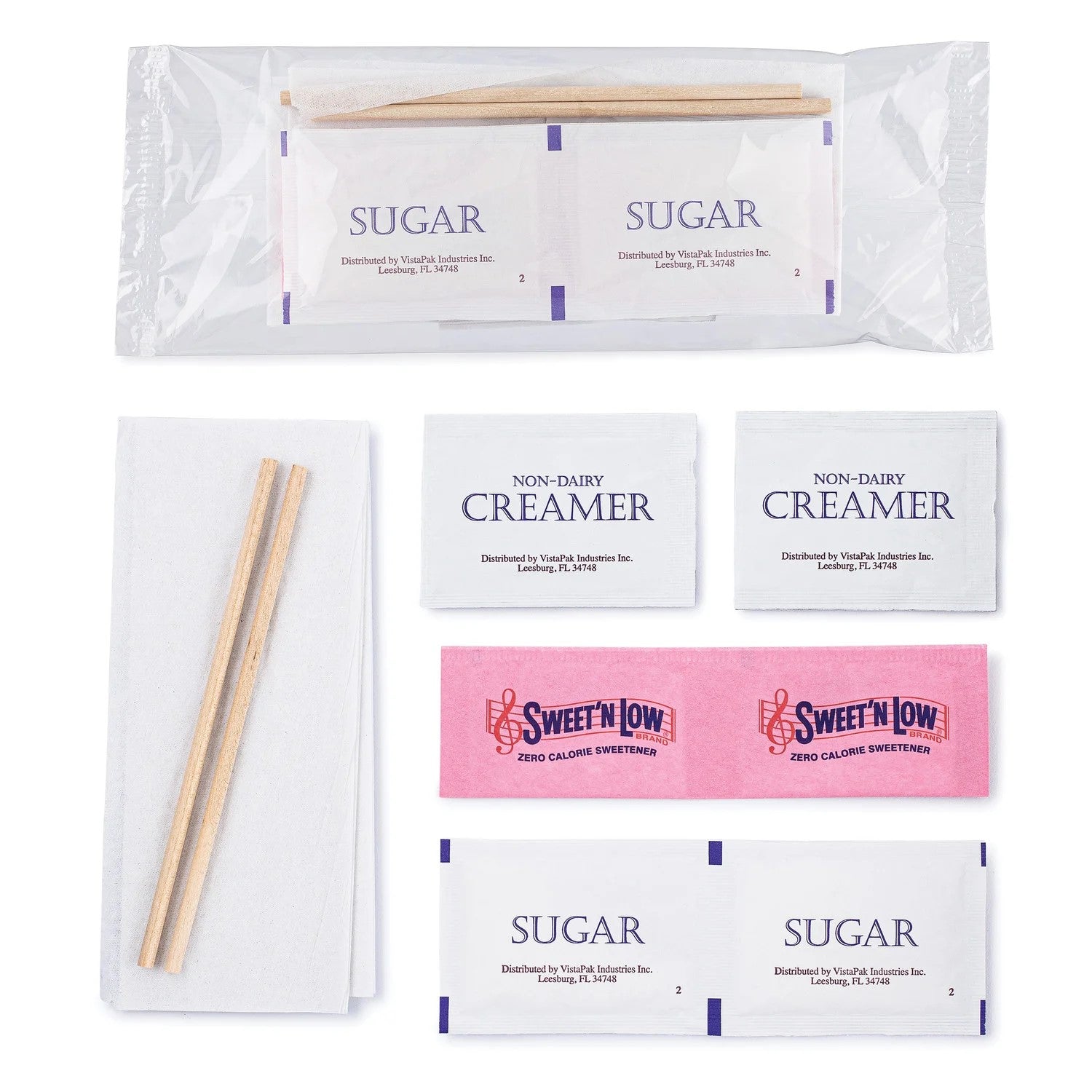 COMPOSTABLE COFFEE CONDIMENT KIT - 500 PCS