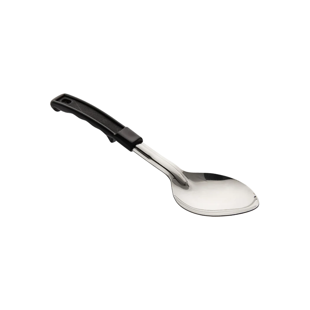 SPOON SOLID 13" WITH PLASTIC HANDLE