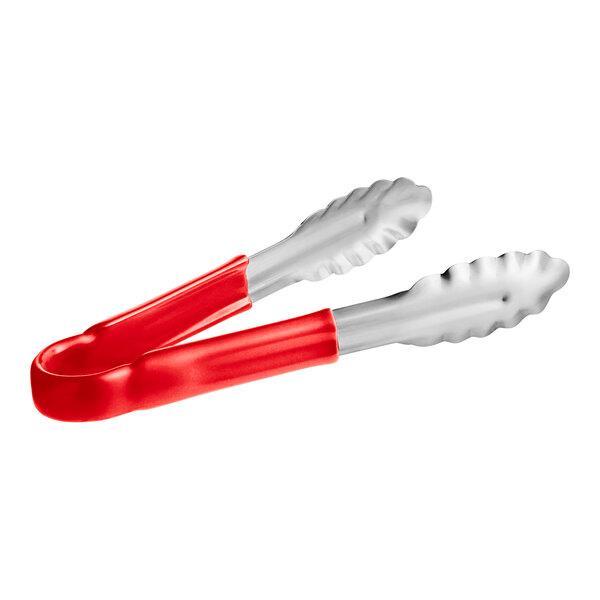 TONGS COATED HANDLE 9" RED