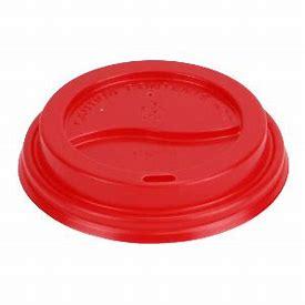 COFFEE LID DOME RED 10-24OZ 50X20PCS