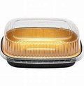 ENTR�E CONTAINER WITH LID 22OZ BLACK/GOLD 100SETS