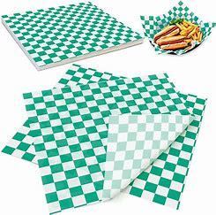 PAPER GREASEPROOF CHECKERED 12 X 12 GREEN 2000 SHTS