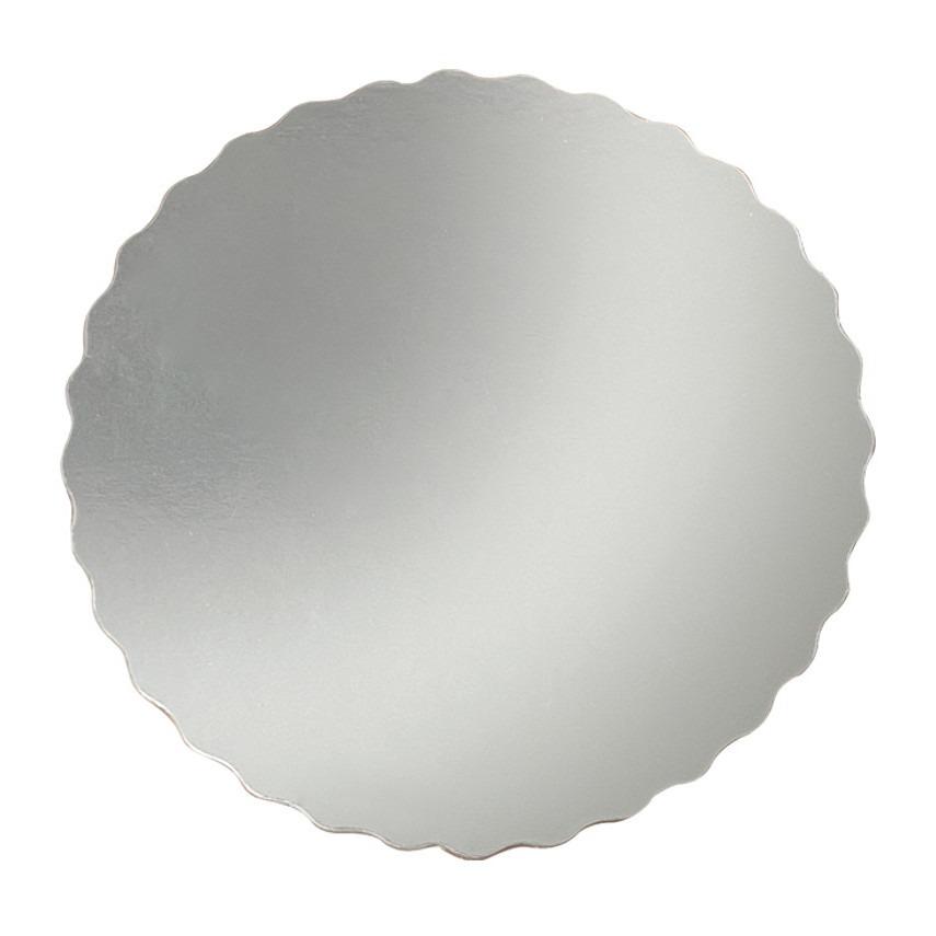 CAKE BOARD SCALLOPED 8" SILVER 250PCS