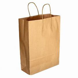 PAPER BAG WITH HANDLE KRAFT 5X3X8 250PCS