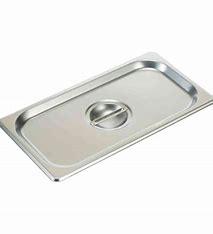 STEAM TABLE PAN COVER 1/3 SIZE SOLID FLAT HANDLED