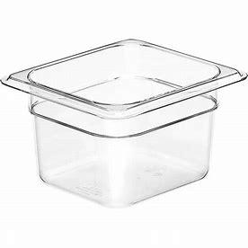 CAMWEAR FOOD PAN 1/6 SIZE 4" CLEAR