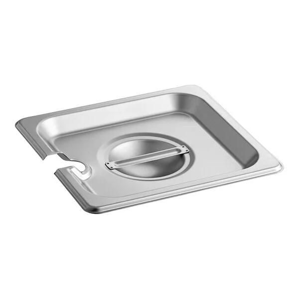 STEAM TABLE PAN COVER 1/6 SIZE NOTCHED