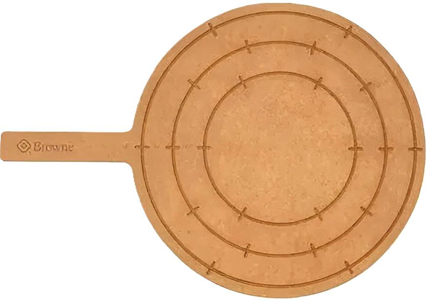 Measuring Pizza Paddle, round, two-sided with 5 sizes: 10", 12", 14", 16", 18"