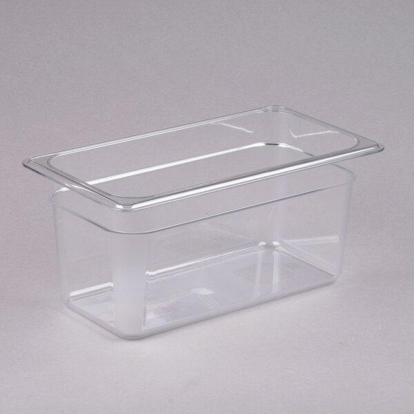 CAMWEAR FOOD PAN 1/3 SIZE 6" CLEAR