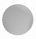 CAKE BOARD SCALLOPED 7" SILVER 100PCS