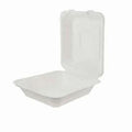 BAGASSE HINGED CONTAINER 9X9X3 2X100PCS