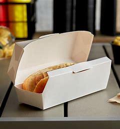 CONTAINER HINGED PAPER WHITE HOT DOG 7 X 3 X 2-5/8" 500PCS
