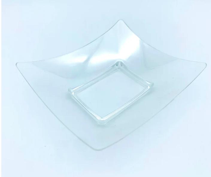 MINI CONCAVE PLASTIC CLEAR PLATE 24 X 12PCS