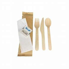 UTENSIL KITS WOOD F, K, S, NAPKIN 500/CASE