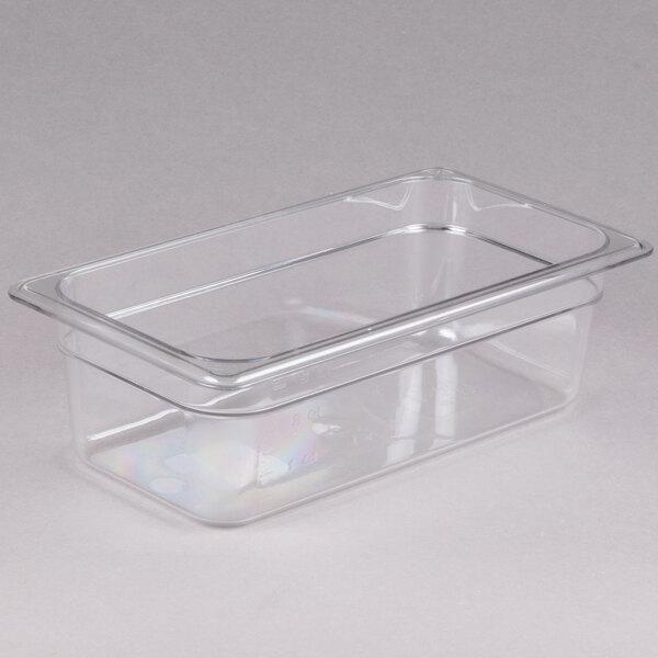 CAMWEAR FOOD PAN 1/3 SIZE 4" CLEAR