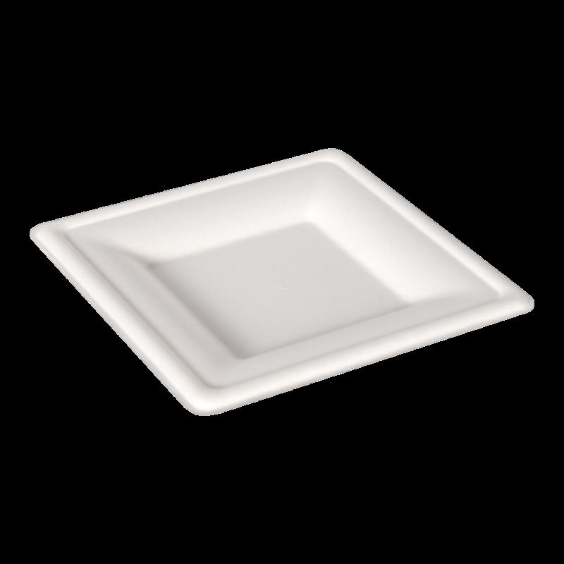 BAGASSE SQUARE PLATE 8" - 1000PCS