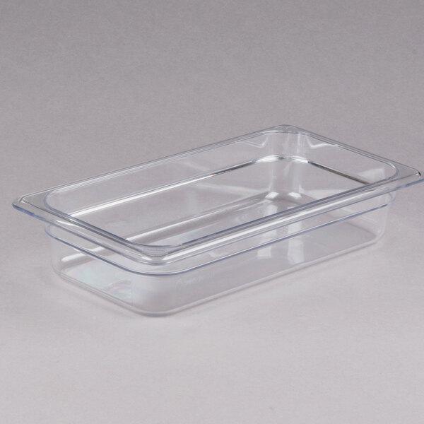 CAMWEAR FOOD PAN 1/3 SIZE 2-1/2" CLEAR
