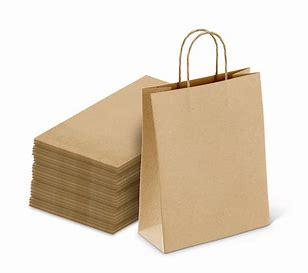 PAPER BAG WITH HANDLE KRAFT 8X4.5X10.5 250PCS
