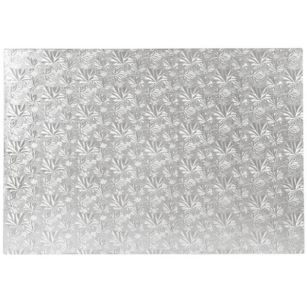 CAKE BOARD HALF SLAB 13 3/4X18 3/4X 1/4 SILVER 24PCS