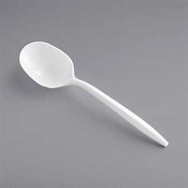 SOUP SPOON PLASTIC WHITE 1000PCS