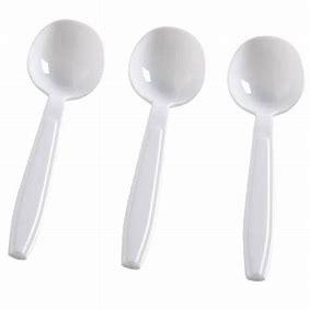 PLASTIC SOUP SPOON - HEAVY DUTY - WHITE - 1000PCS