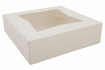 CAKE BOX 9X9X2.5 WITH WINDOW 200PCS