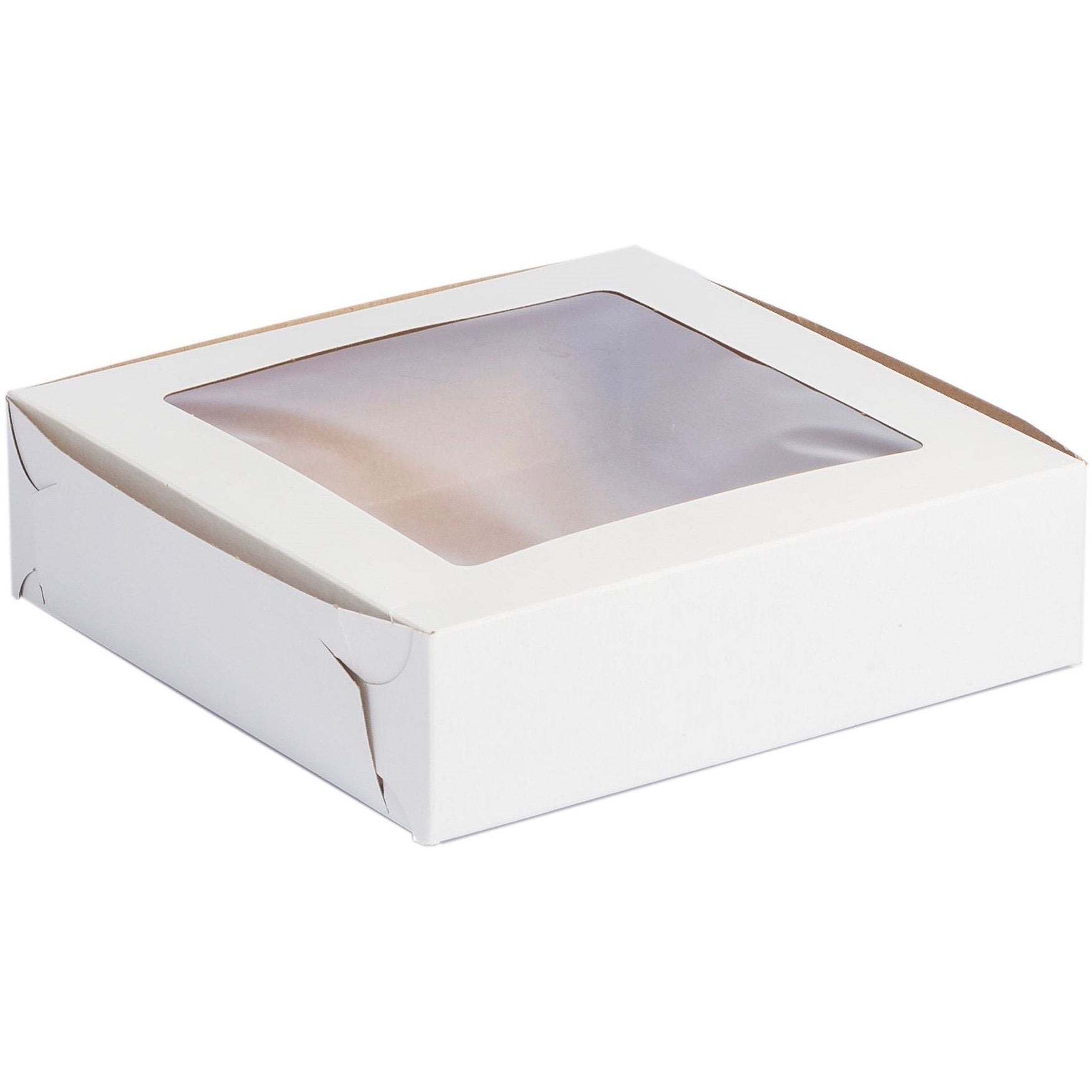 CAKE BOX 9X9X2.5 WITH WINDOW KRAFT 200PCS