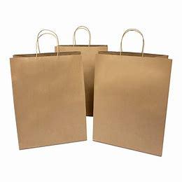 PAPER PAG WITH HANDLE KRAFT 13X7X17 250PCS