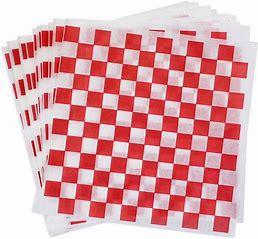 PAPER GREASEPROOF CHECKERED 12 X 12 RED 2000 SHTS
