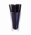 STRAW PLASTIC BLACK SUPER COCKTAIL 6" 9 X 250