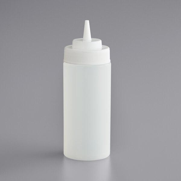 WIDE MOUTH SQUEEZE BOTTLE 16 OZ CLEAR SET OF 6