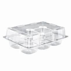 CONTAINER HINGED CLEAR MUFFIN 8X6 500PCS