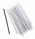 STRAW PAPER 6" JUMBO COCKTAIL BLACK WRAPPED